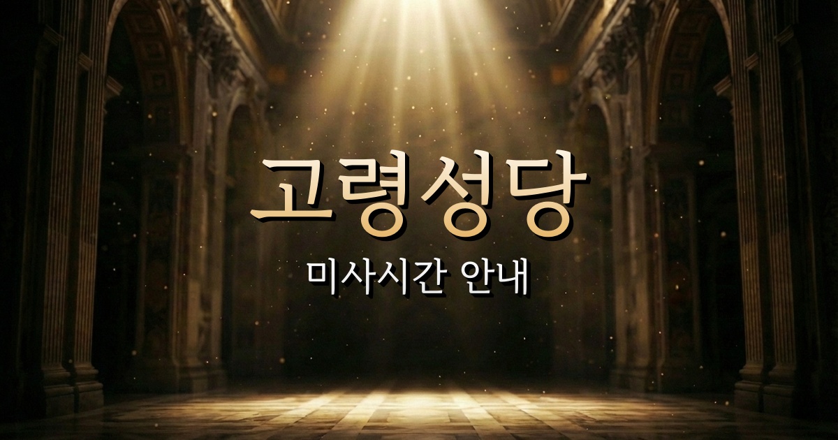 고령성당 미사시간 안내 | 대구대교구 7
