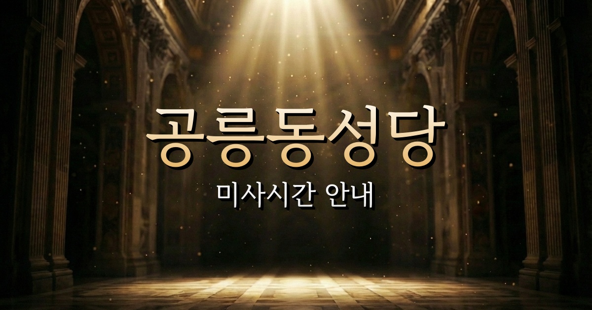 공릉동성당 미사시간 안내 | 서울대교구 2