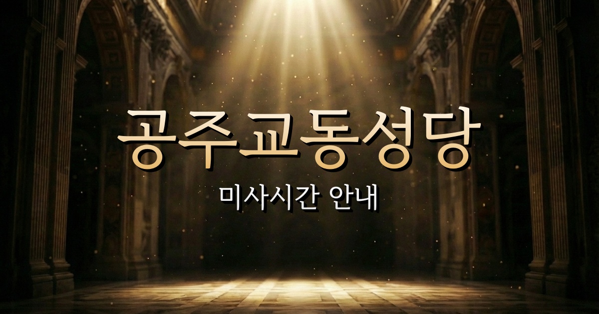 공주교동성당 미사시간 | 대전교구 3