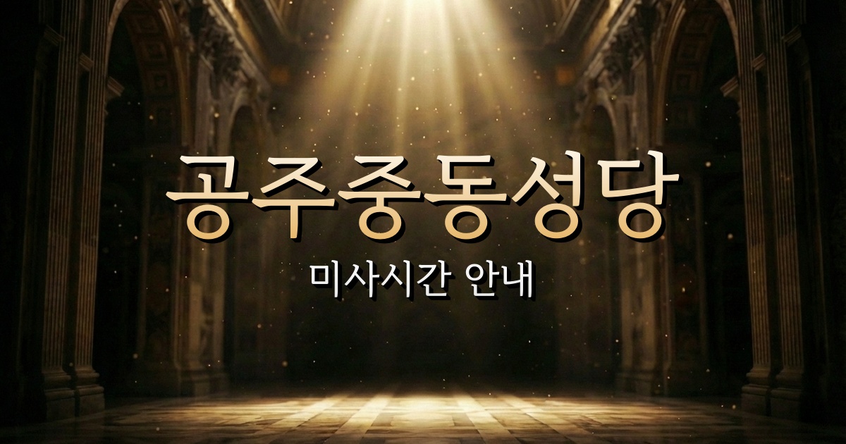 공주중동성당 미사시간 | 대전교구 1