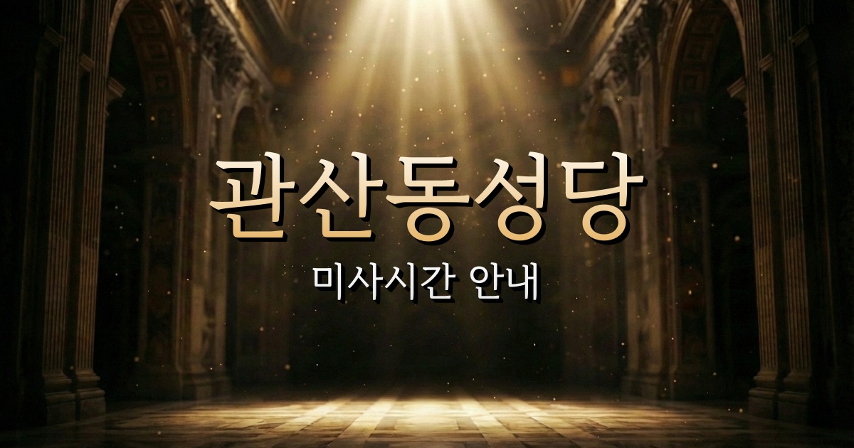 관산동성당 미사시간 | 의정부교구 1
