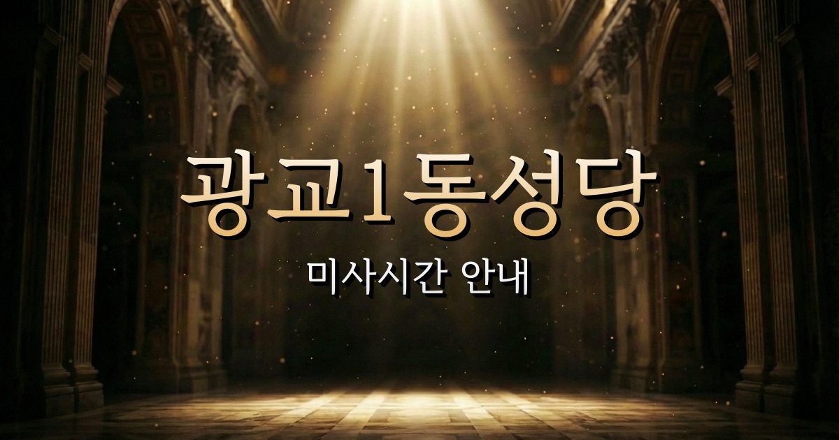 광교1동성당 미사시간 안내 | 수원교구 1