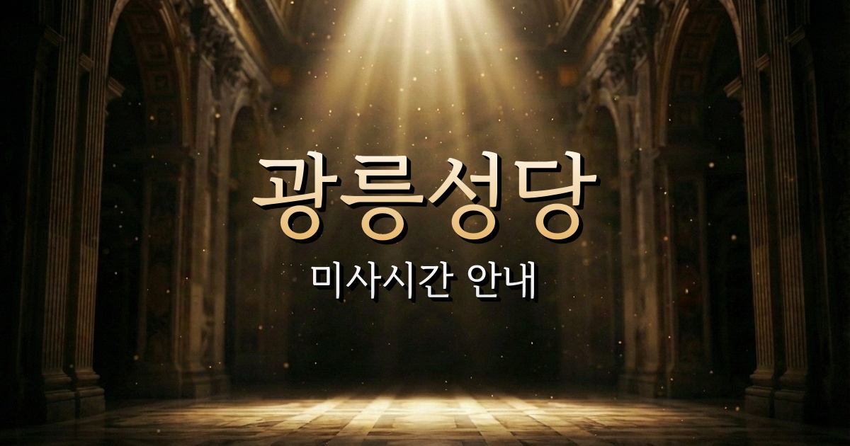광릉성당 미사시간 | 의정부교구 2