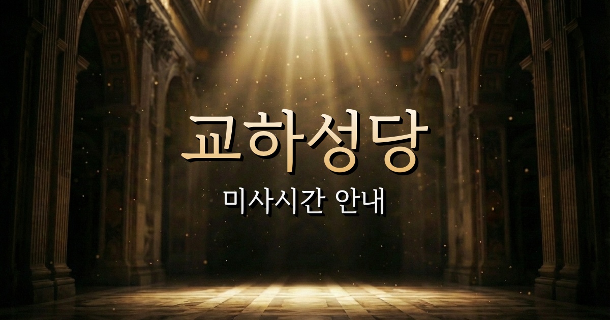 교하성당 미사시간 | 의정부교구 1