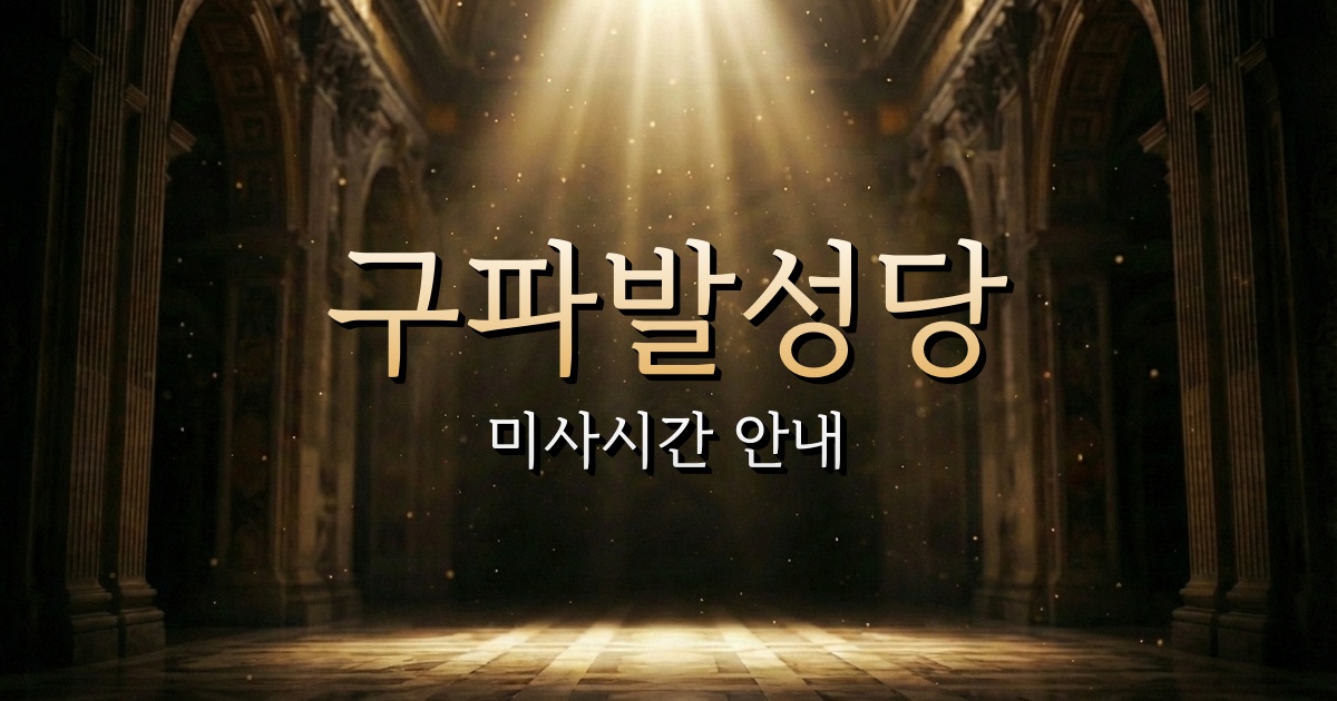 구파발성당 미사시간 | 서울대교구 1