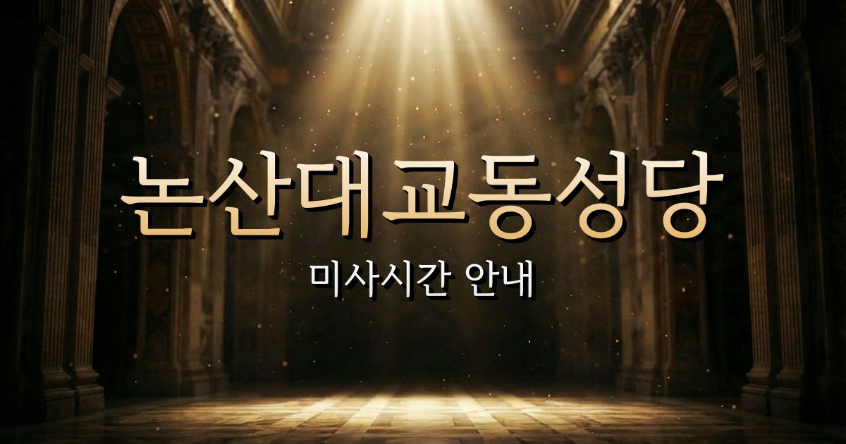 논산대교동성당 미사시간 | 대전교구 1