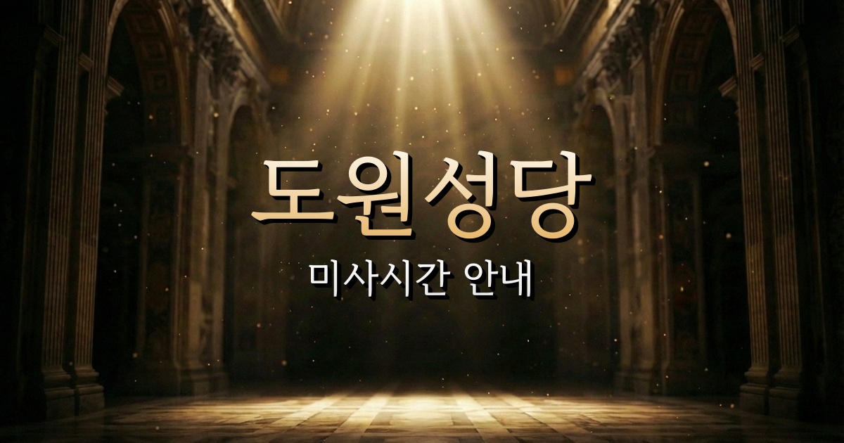도원성당 미사시간 | 대구대교구 1