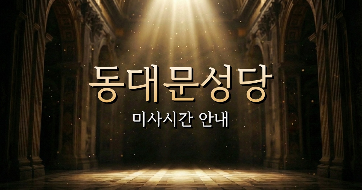 동대문성당 미사시간 | 서울대교구 2