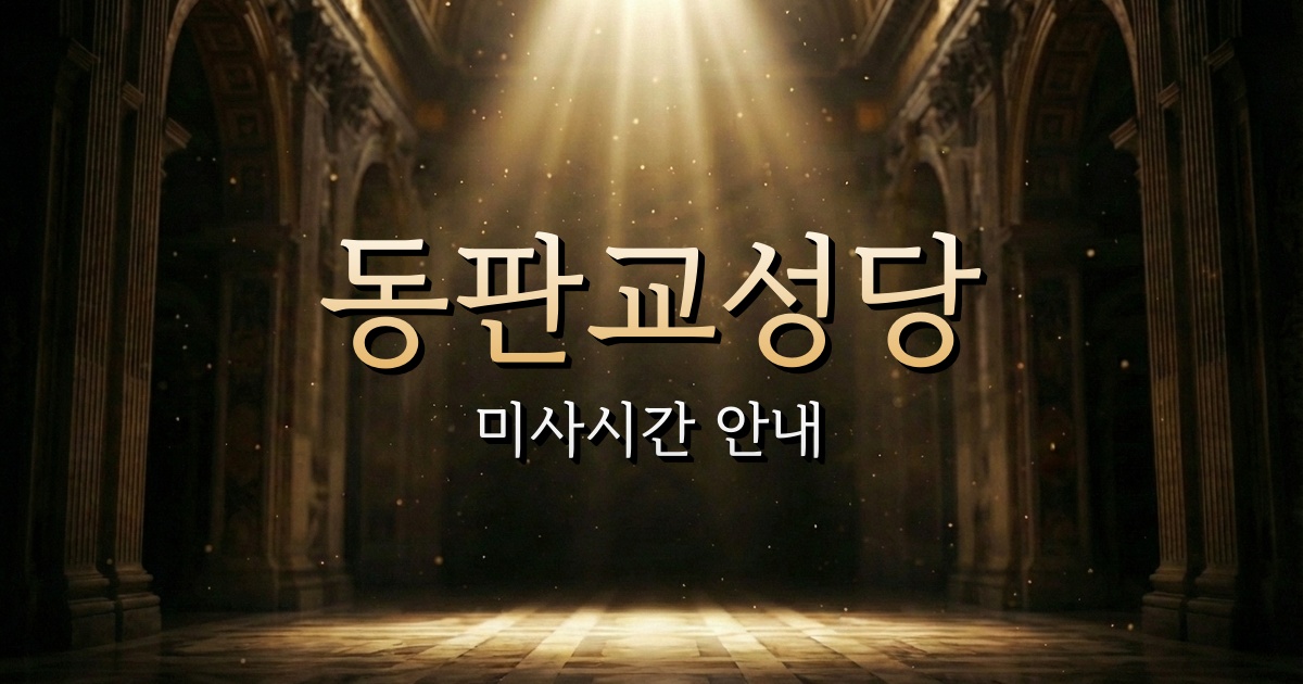 동판교성당 미사시간 안내 | 수원교구 1