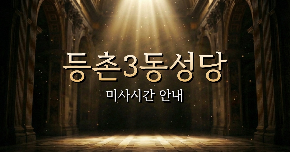 등촌3동성당 미사시간 | 서울대교구 1