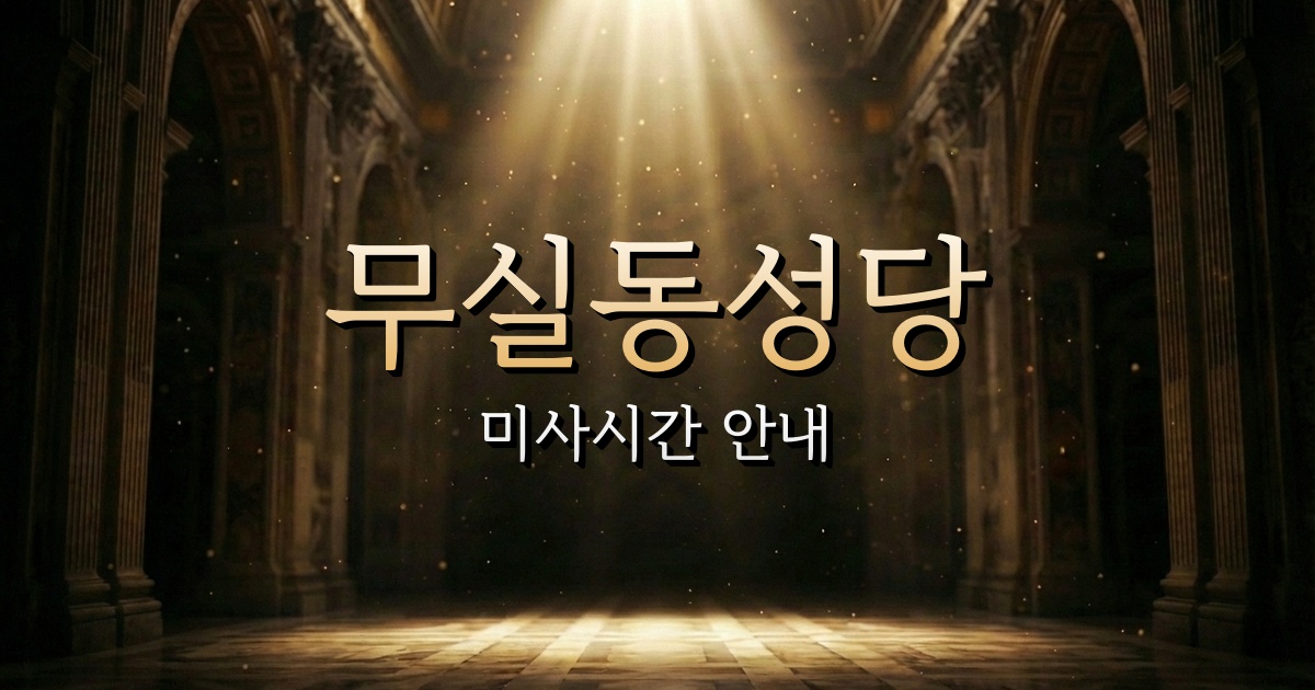 무실동성당 미사시간 안내 | 원주교구 1