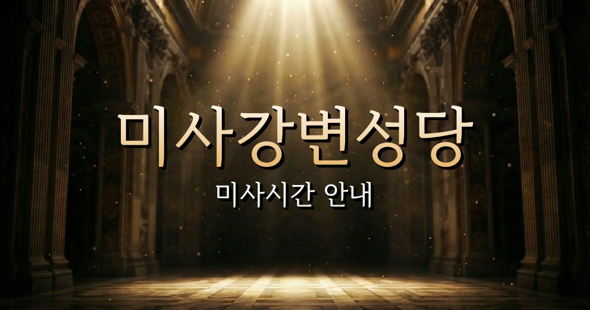 미사강변성당 미사시간 | 수원교구 2