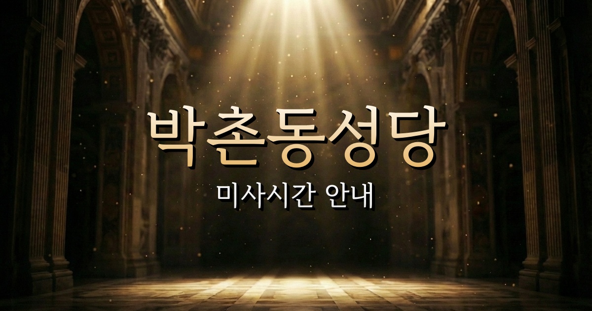 박촌동성당 미사시간 1