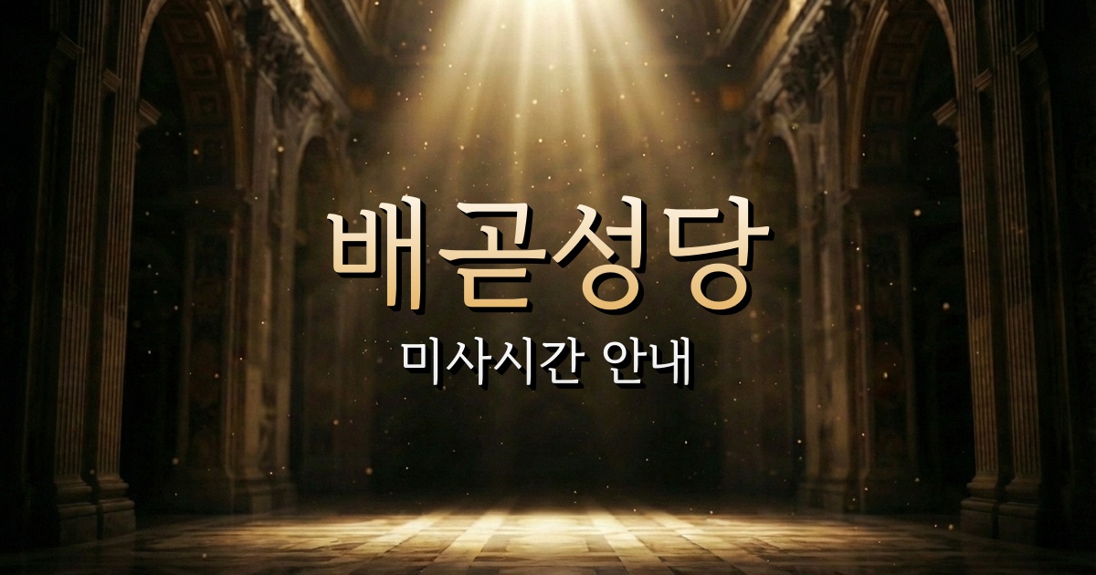 배곧성당 미사시간 | 수원교구 1