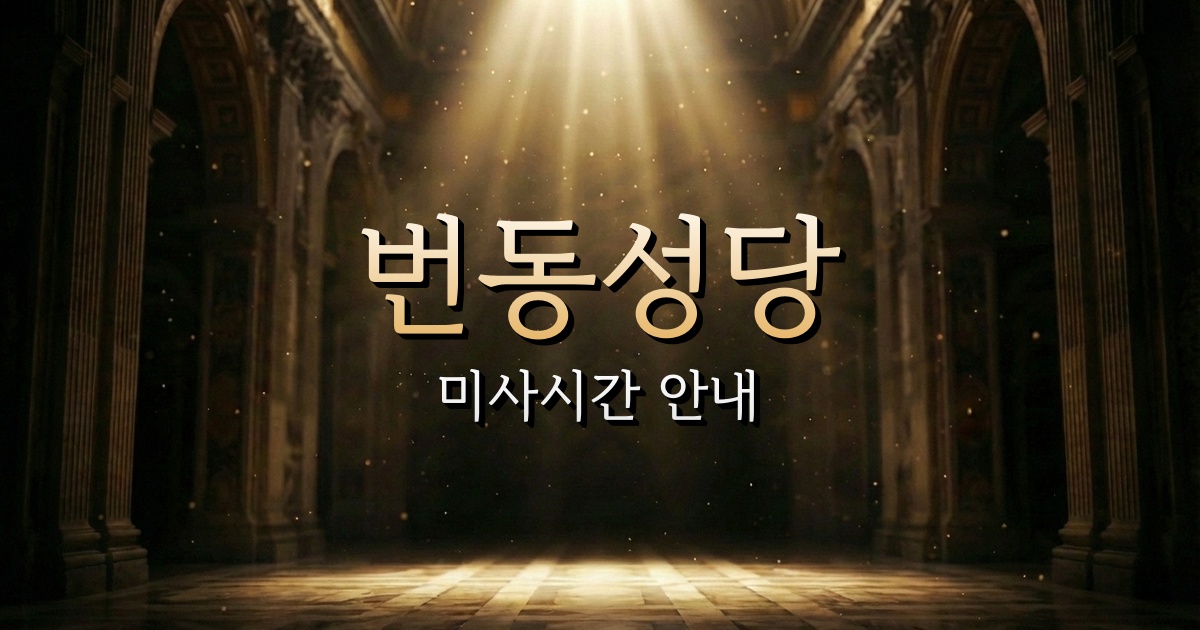 번동성당 미사시간 | 마산교구 3