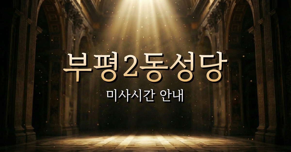 부평2동성당 미사시간 | 인천교구 1