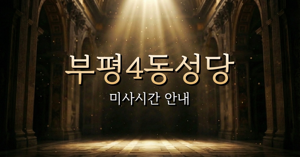부평4동성당 미사시간 | 인천교구 2