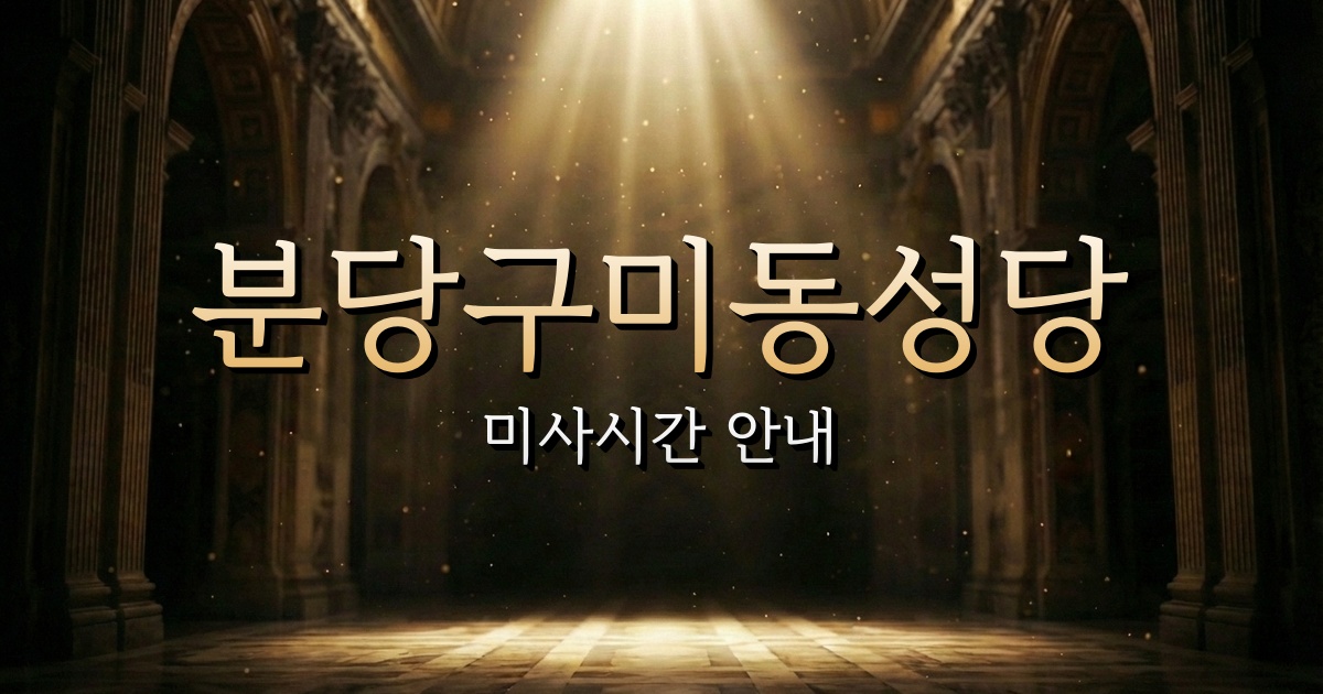 분당구미동성당 미사시간 | 수원교구 1