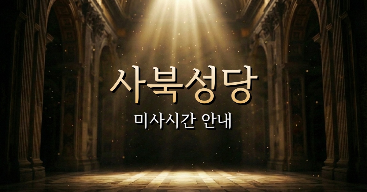 사북성당 미사시간 | 원주교구 1