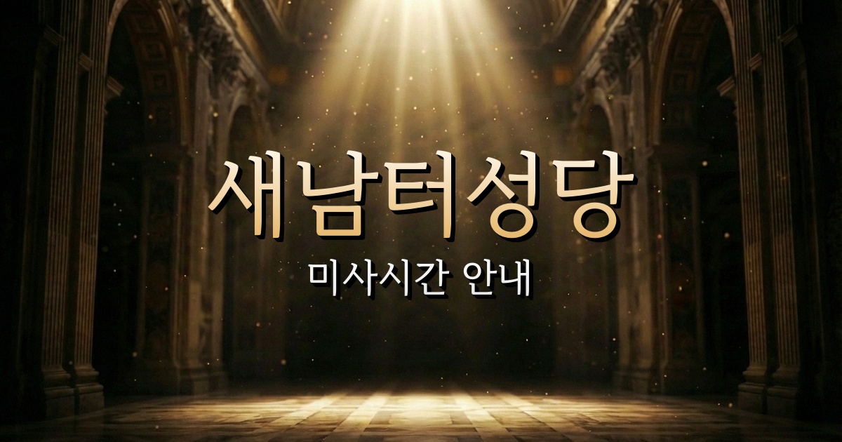 새남터성당 미사시간 | 서울대교구 2