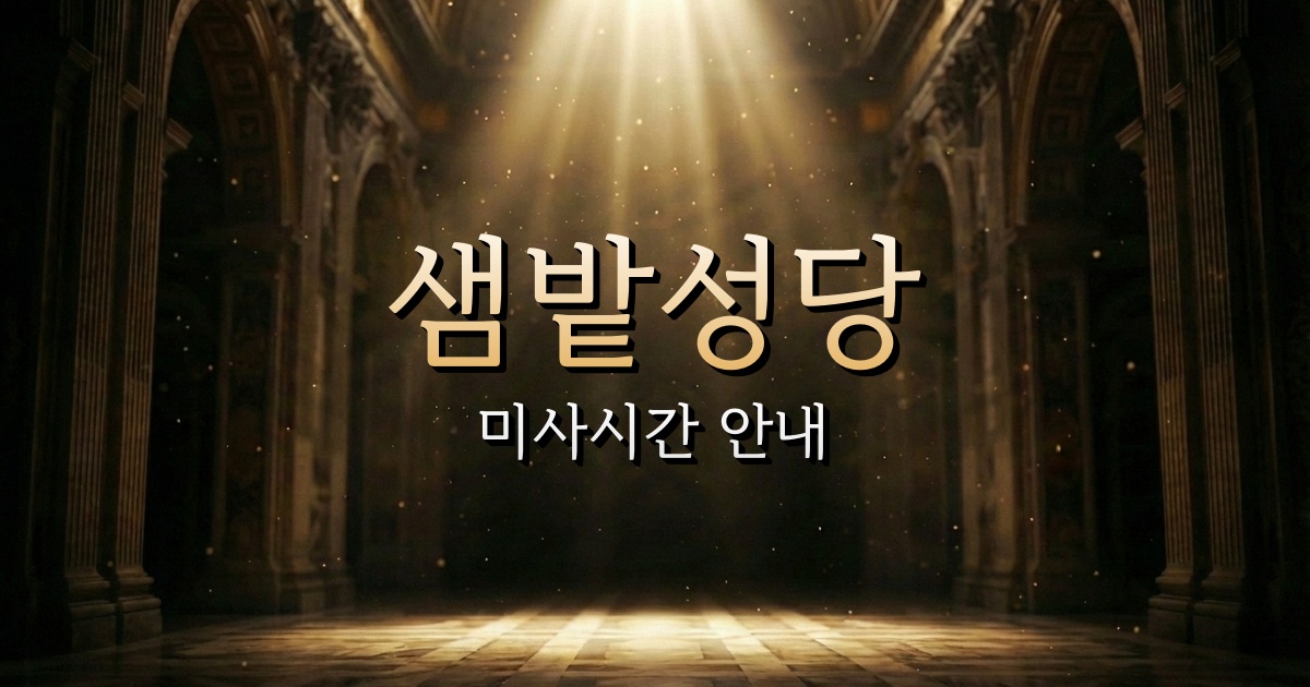 샘밭성당 미사시간 | 춘천교구 1