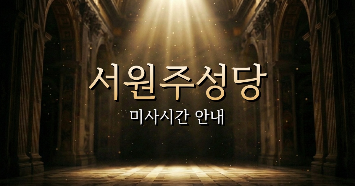 서원주성당 미사시간 | 원주교구 1