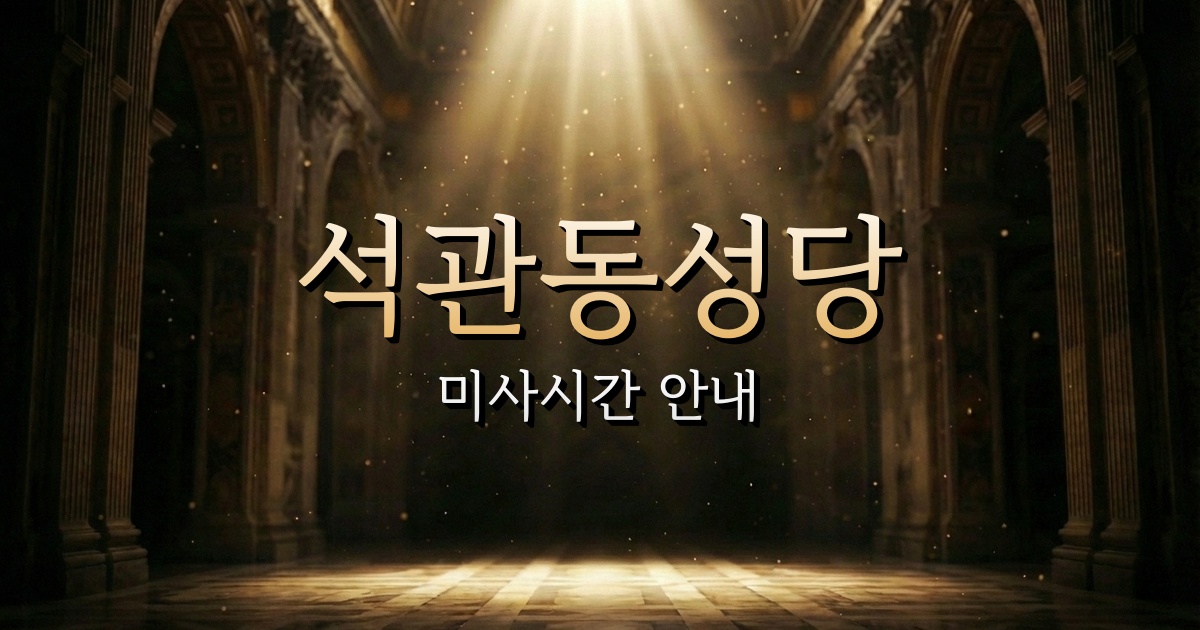 석관동성당 미사시간 | 서울대교구 2