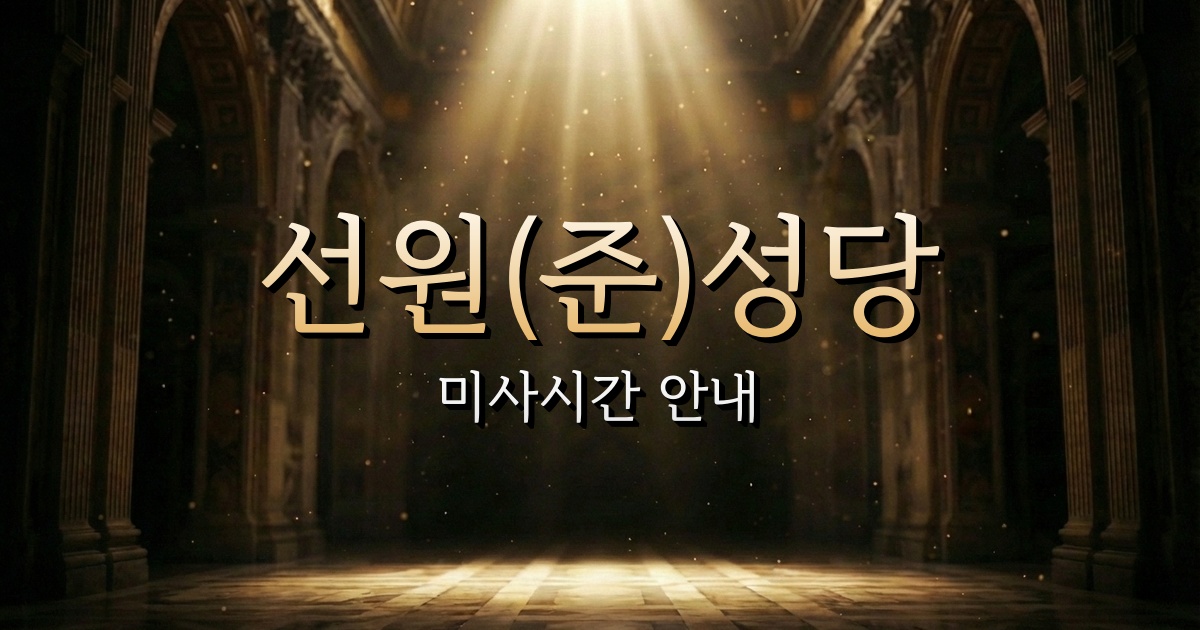 선원(준)성당 미사시간 | 인천교구 1