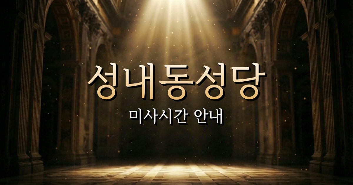 성내동성당 미사시간 | 원주교구 1