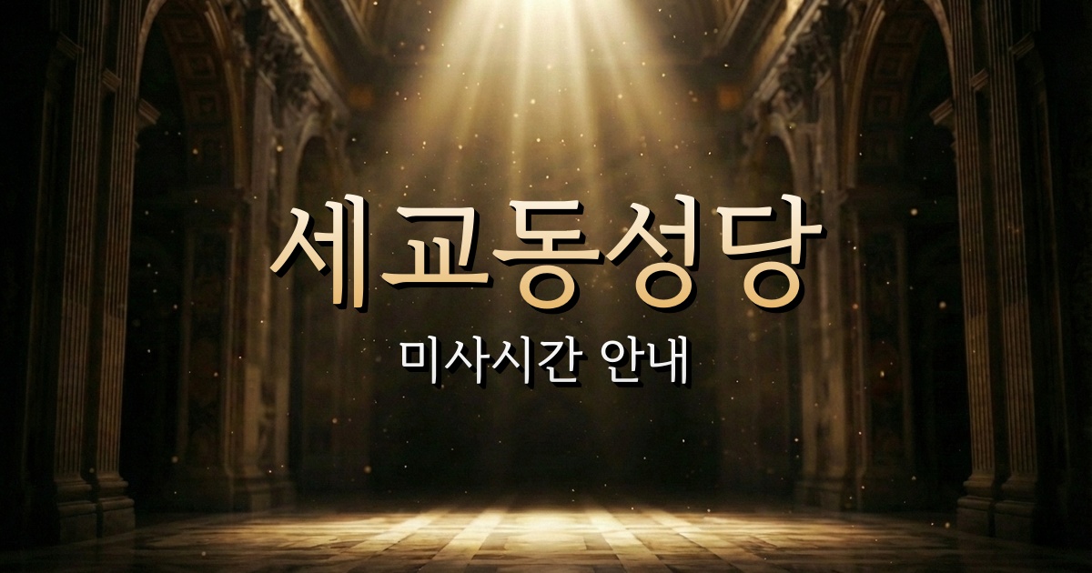 세교동성당 미사시간 | 수원교구 2