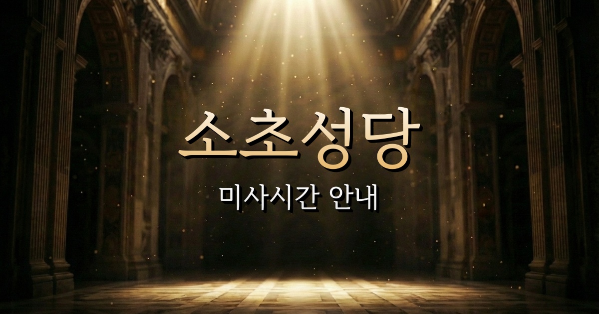 소초성당 미사시간 | 원주교구 1