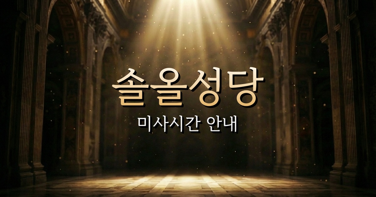 솔올성당 미사시간 | 춘천교구 2