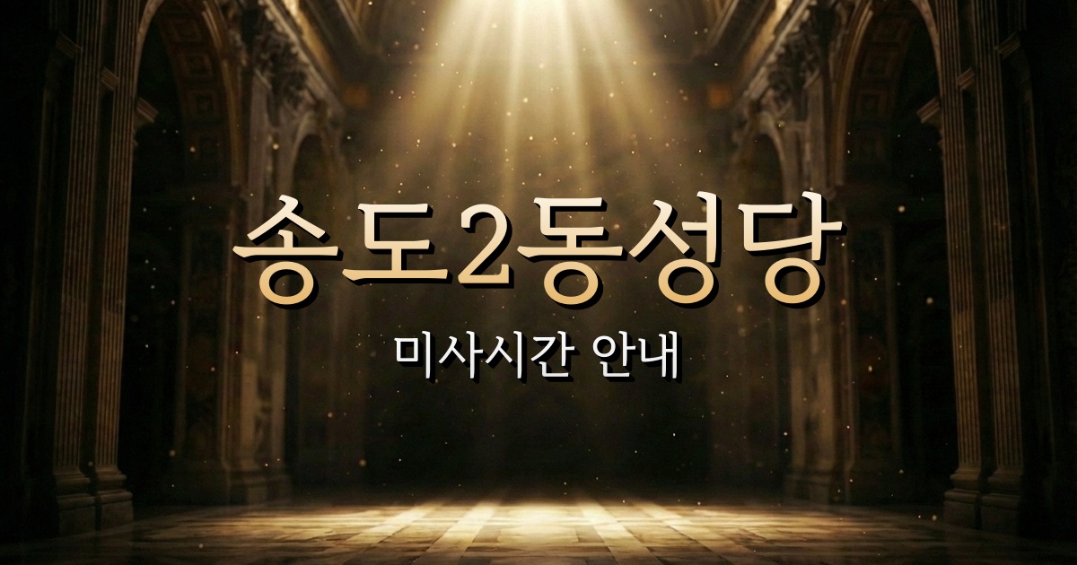 송도2동성당 미사시간 | 인천교구 1