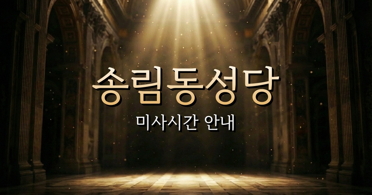 송림동성당 미사시간 | 인천교구 1