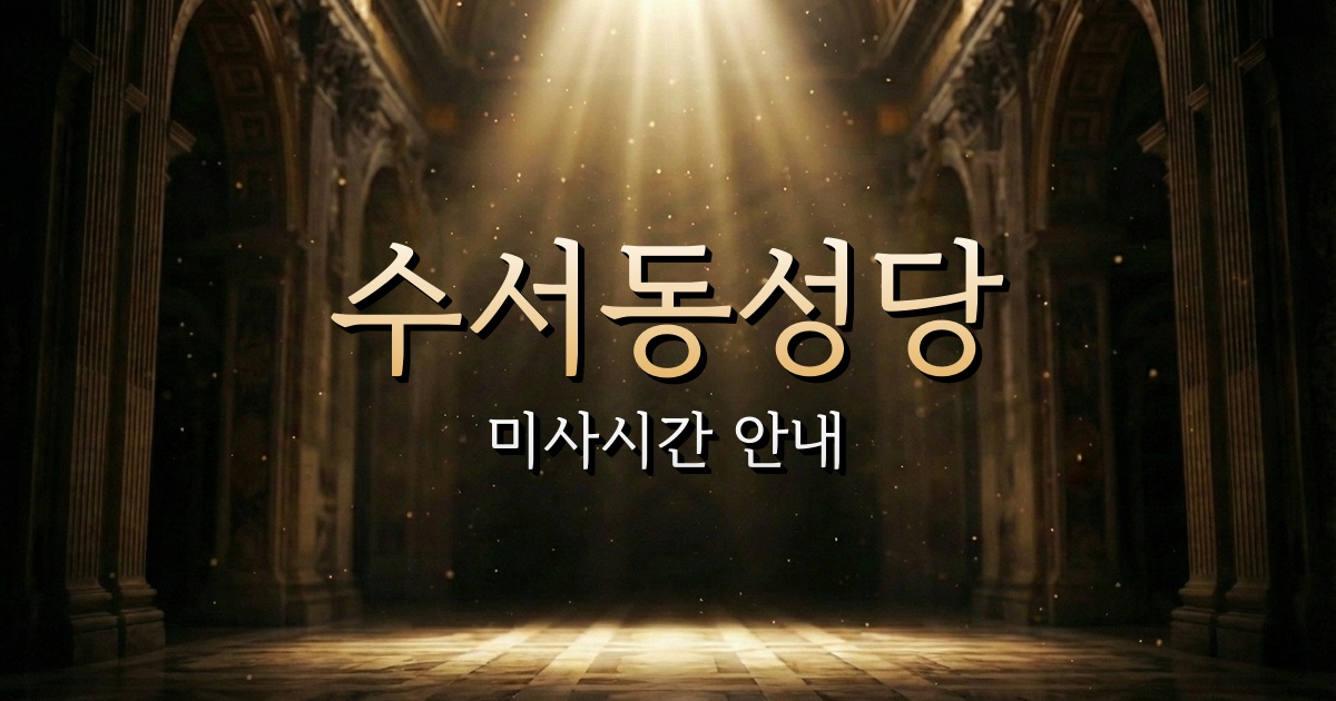 수서동성당 미사시간 | 서울대교구 1