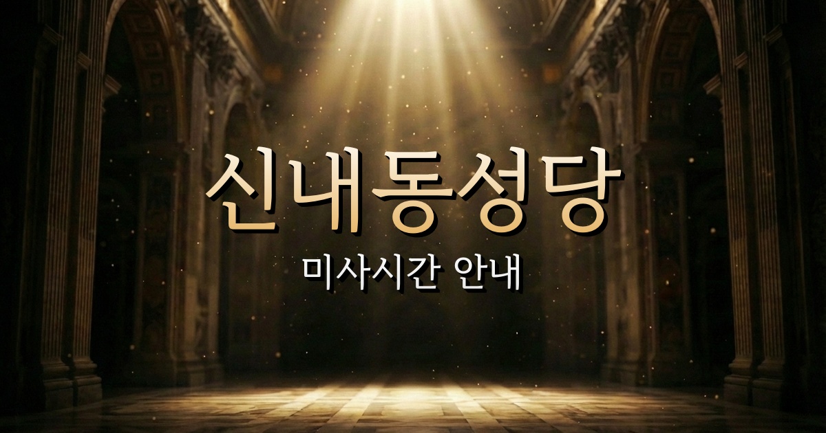 신내동성당 미사시간 | 서울대교구 1