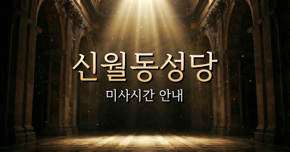 신월동성당 미사시간 | 서울대교구 2