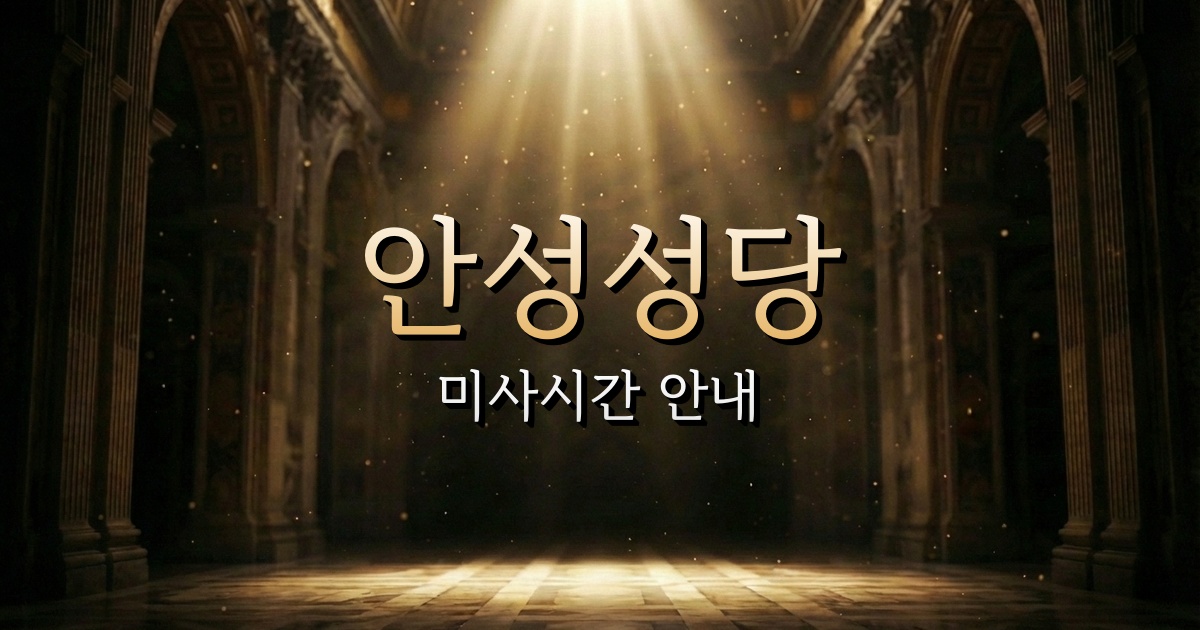 안성성당 미사시간 안내 2