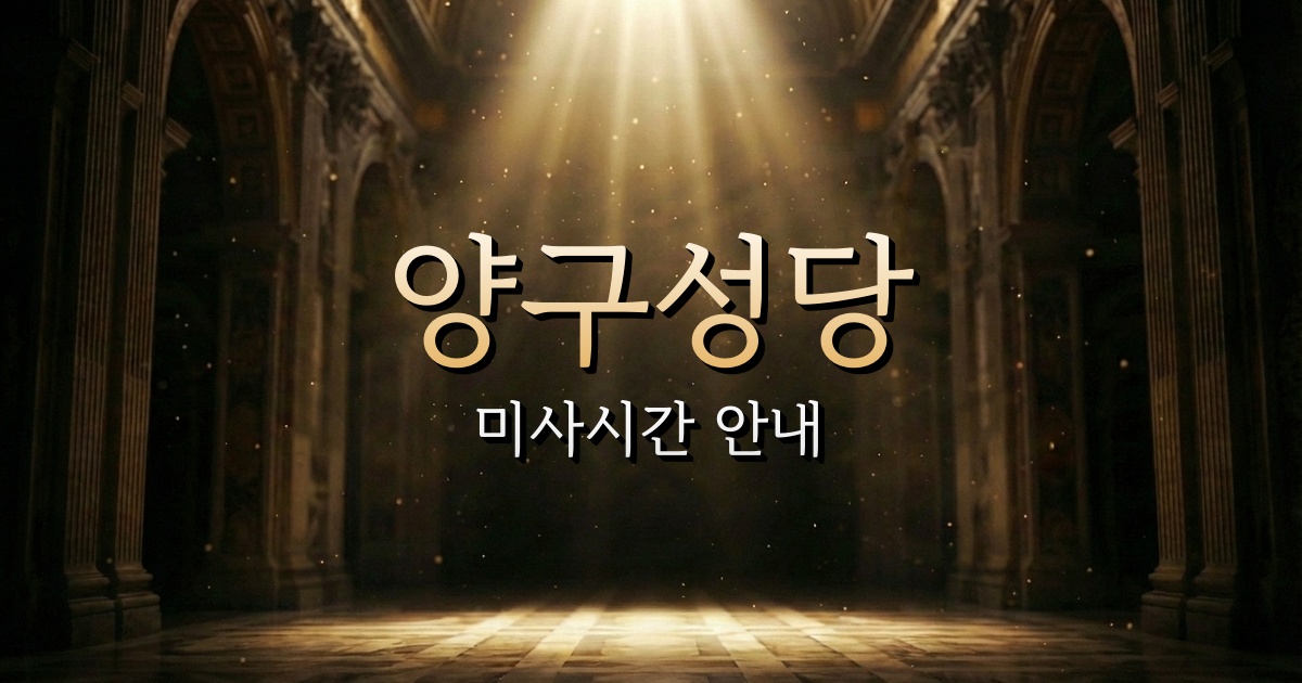 양구성당 미사시간 | 원주교구 1