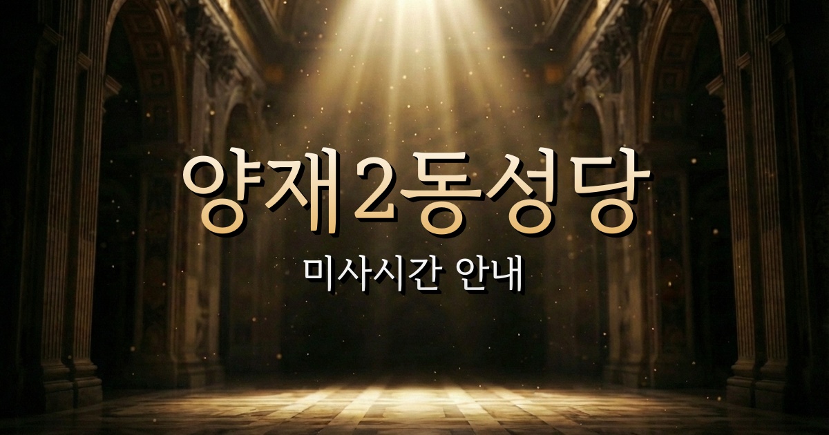 양재2동성당 미사시간 | 서울대교구 1