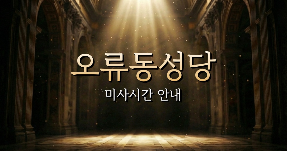 오류동성당 미사시간 | 인천교구 2
