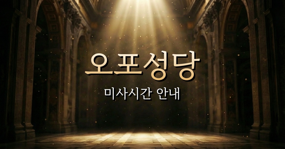 오포성당 미사시간 | 수원교구 1