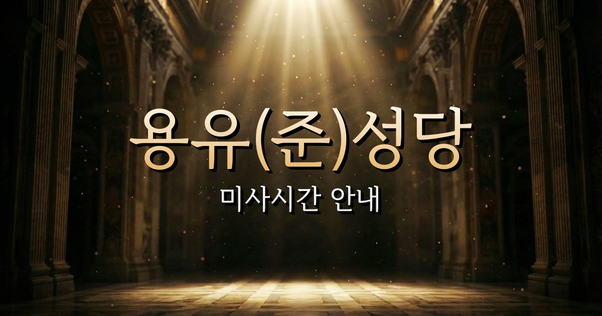 용유(준)성당 미사시간 | 인천교구 1