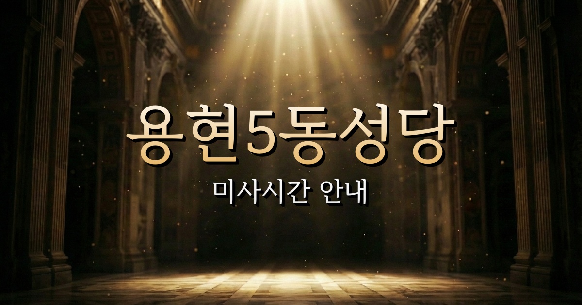 용현5동성당 미사시간 | 인천교구 1