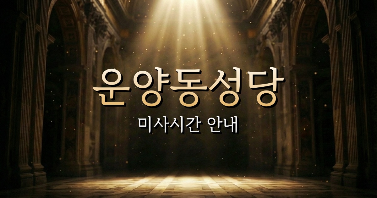 운양동성당 미사시간 | 수원교구 1