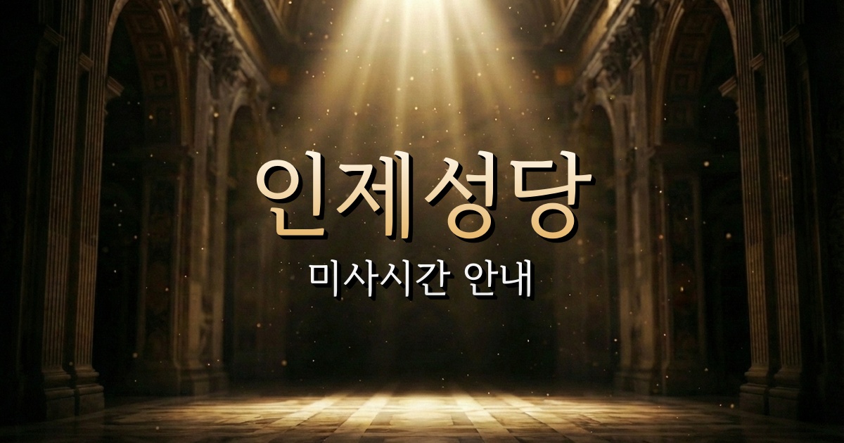 인제성당 미사시간 | 춘천교구 1