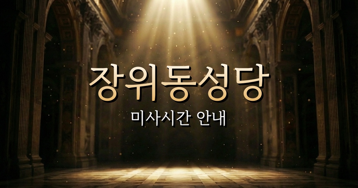 장위동성당 미사시간 | 서울대교구 1