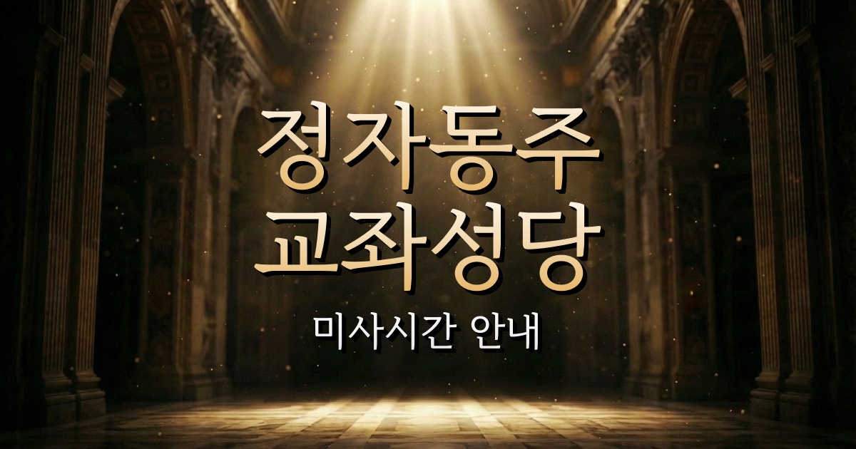 정자동주교좌성당 미사시간 (수원시립교향악단 근처 성당) 1