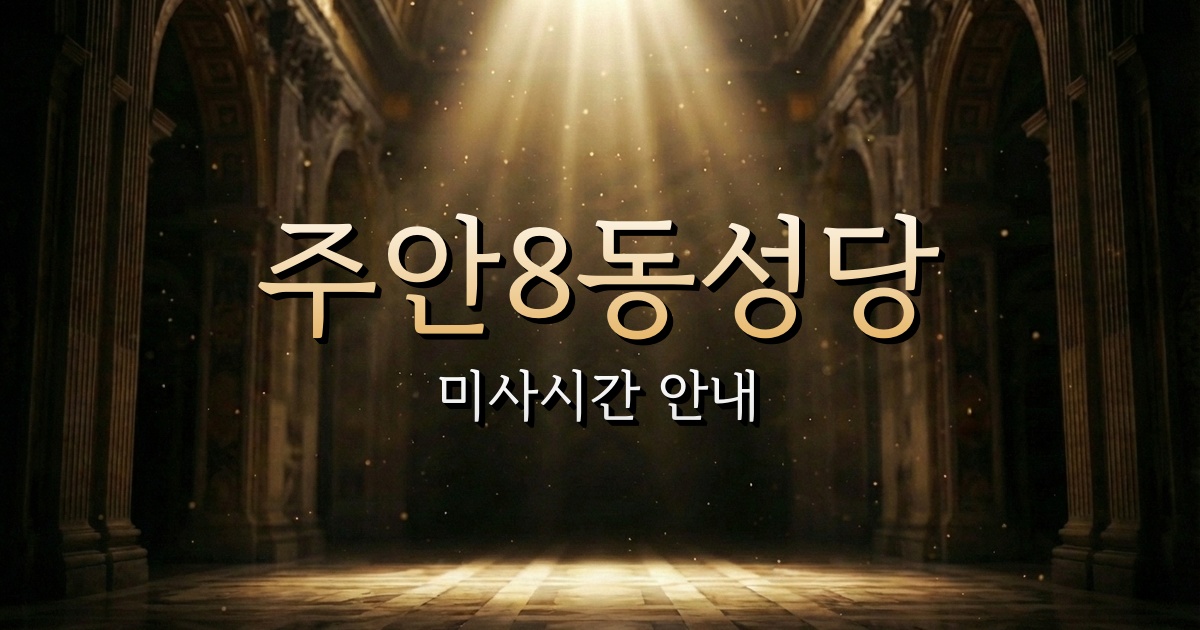 주안8동성당 미사시간 | 인천교구 1