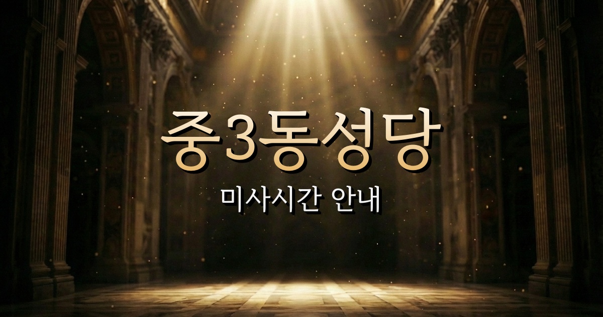 중3동성당 미사시간 | 수원교구 2